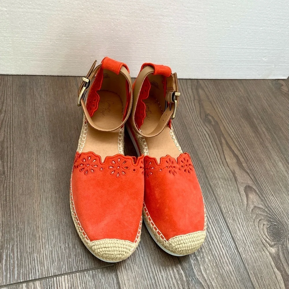 Crown Orange Espadrille Flats
